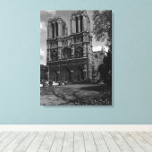 ヴィンテージフランスパリノートルダムカテドラル キャンバスプリント (インサイチュ (ウッドフロア))