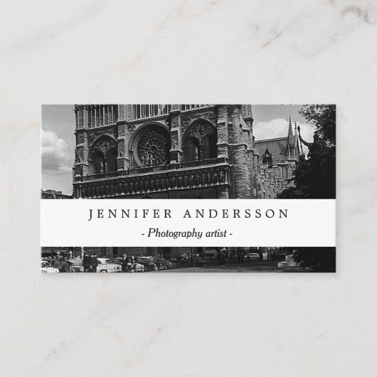 ヴィンテージフランスパリノートルダムカテドラル 名刺 (正面)