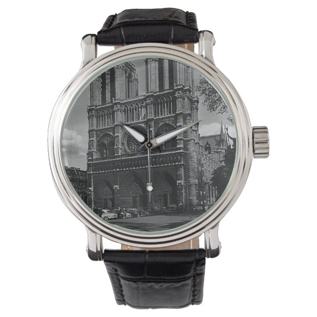 ヴィンテージフランスパリノートルダムカテドラル 腕時計 (正面)