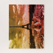 ヴィンテージフランスパリフォンテンチャイロタワーエッフェル ジグソーパズル (縦)