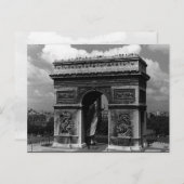 ヴィンテージフランスパリ凱旋門プレイスエトワール ポストカード (正面/裏面)