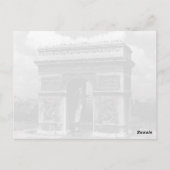 ヴィンテージフランスパリ凱旋門プレイスエトワール ポストカード (裏面)