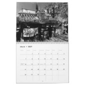 ヴィンテージフランスパリ1970年 カレンダー (3月 2027)