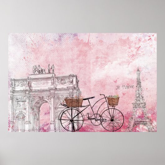 ヴィンテージフランスパリ ポスター (正面)