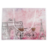 ヴィンテージフランスパリ ラージペーパーバッグ (正面)