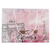 ヴィンテージフランスパリ ラージペーパーバッグ (裏面)