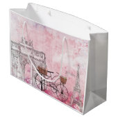 ヴィンテージフランスパリ ラージペーパーバッグ (裏面アングル)