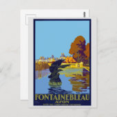 ヴィンテージフランスフォンテーヌブロー ポストカード (正面/裏面)