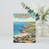 ヴィンテージフランスブリタニービーチはがき ポストカード (スタンド正面)
