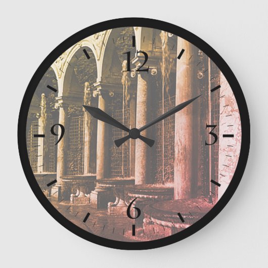 ヴィンテージフランスベルサイユパレスコロンナードグローブL ラージ壁時計 (正面)