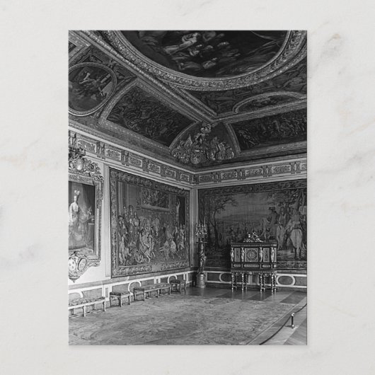 ヴィンテージフランスベルサイユ宮殿のスタードダイニングルーム ポストカード (正面)