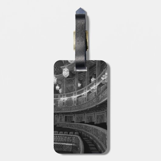 ヴィンテージフランスベルサイユ宮殿オペラハウスマウス ラゲッジタグ (裏面縦)