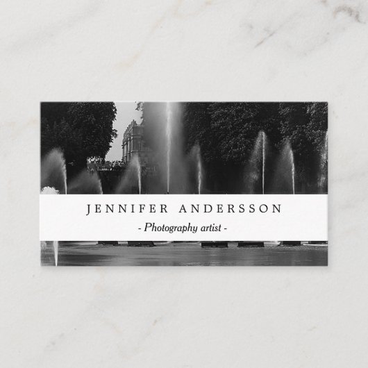 ヴィンテージフランスベルサイユ宮殿ネプチューン噴水 名刺 (正面)