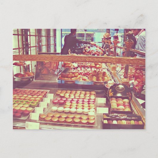ヴィンテージフランスマカロン店 ポストカード (正面)