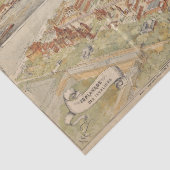 ヴィンテージフランスマップティッシュペーパーまたはデクページ 薄葉紙 (詳細)