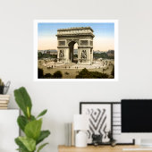 ヴィンテージフランス凱旋門記念碑パリ ポスター (ホームオフィス)