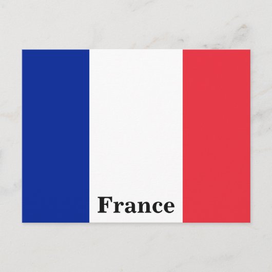 ヴィンテージフランス国旗の旅行観光 ポストカード (正面)