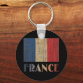 ヴィンテージフランス国旗 キーホルダー (正面)