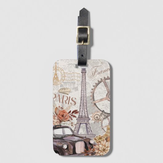 ヴィンテージフランス荷物タグ ラゲッジタグ (正面縦)