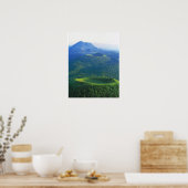 ヴィンテージフランス、オーヴェルニュ、火山クレーター ポスター (キッチン)