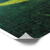 ヴィンテージフランス、オーヴェルニュ、火山クレーター ポスター (角)