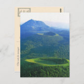 ヴィンテージフランス、オーヴェルニュ、火山クレーター ポストカード (正面/裏面)