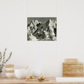 ヴィンテージフランス、シャモニー・モンブラン、マウンテントップ ポスター (キッチン)