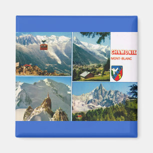 ヴィンテージフランス、シャモニー、Mt Blanc マグネット