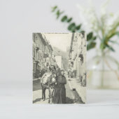 ヴィンテージフランス、バレエ、ロバ付き女性 ポストカード (スタンド正面)