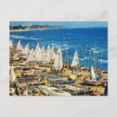 ヴィンテージフランス、ヘイレス、港と帆船 ポストカード (正面)