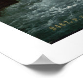 ヴィンテージフランス、リバーピケ滝 ポスター (角)