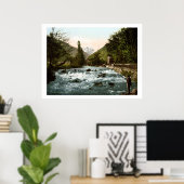 ヴィンテージフランス、リバーピケ滝 ポスター (ホームオフィス)