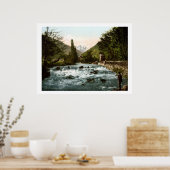 ヴィンテージフランス、リバーピケ滝 ポスター (キッチン)