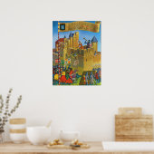 ヴィンテージフランス、中世カラソンヌ ポスター (キッチン)