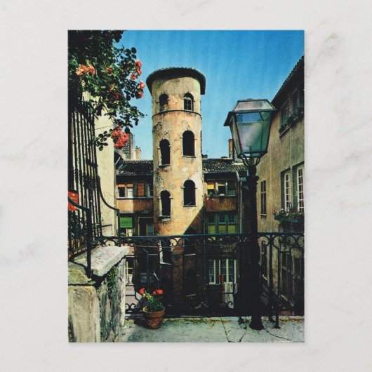 ヴィンテージフランス、旧リヨン、シルクウェバー地区 ポストカード (正面)