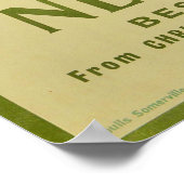 ヴィンテージフランツジョゼフグレイシャーニュージーランドトラベル ポスター (角)