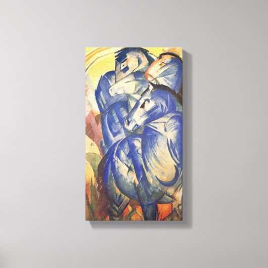 ヴィンテージフランツマークザタワーオブブルーウマーズ キャンバスプリント (正面)