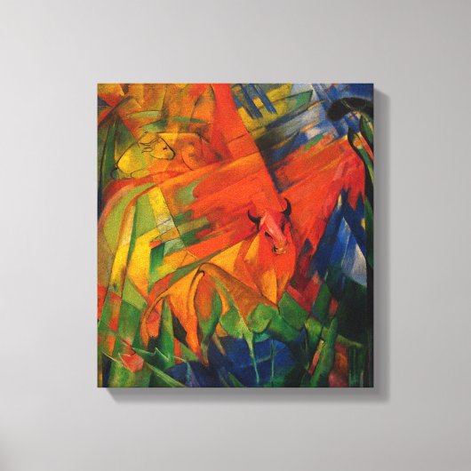 ヴィンテージフランツ・マーク・アニマルズ キャンバスプリント (正面)