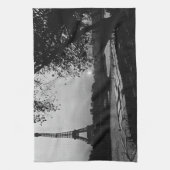 ヴィンテージフランパリエッフェルタワー夕日1970 キッチンタオル (縦)