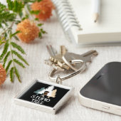 ヴィンテージフリスビーディスクゴルフ愚かな木 キーホルダー (側面)