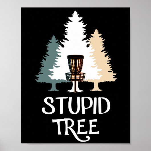 ヴィンテージフリスビーディスクゴルフ愚かな木 ポスター (正面)
