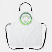 ヴィンテージフリスビーパイティンエプロンブルー&グリーン エプロン (正面)