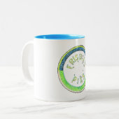 ヴィンテージフリスビーパイティンマグブルース&グリーン ツートーンマグカップ (正面左)