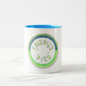 ヴィンテージフリスビーパイティンマグブルース&グリーン ツートーンマグカップ (中央)