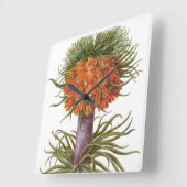 ヴィンテージフリティラリア花バイバシリウスベスラー スクエア壁時計 (傾斜)