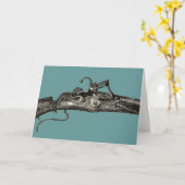 ヴィンテージフリントロック銃銃用小銃グリーティングカード カード (黄色い花)