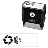 ヴィンテージフリーマーケットブース価格ラベルとロゴ セルフインキングスタンプ (インサイチュ)