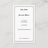 ヴィンテージフリーランスサービスウォルタークレーンテンプレート 名刺 (裏面)