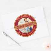 ヴィンテージフリー文字自家製食品ラベル ラウンドシール (封筒)