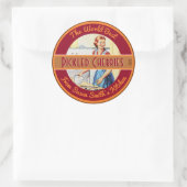 ヴィンテージフリー文字自家製食品ラベル ラウンドシール (バッグ)